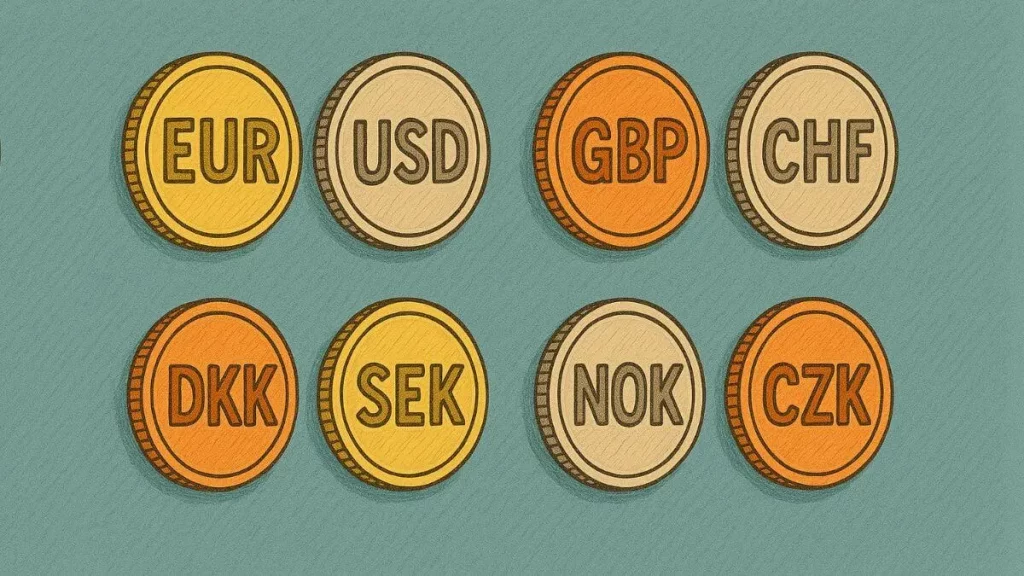 Image showing coins with different currencies