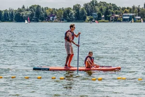 Father and daughter on Aqua Marina Monster SUP