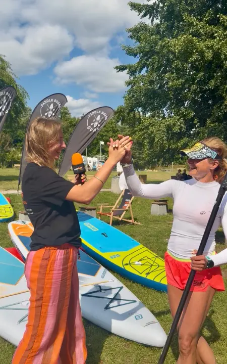 peopole during sup demo days organized by EASY-surfshop in Kiekrz