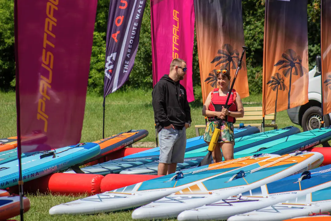 peopole during sup demo days organized by EASY-surfshop in Kiekrz