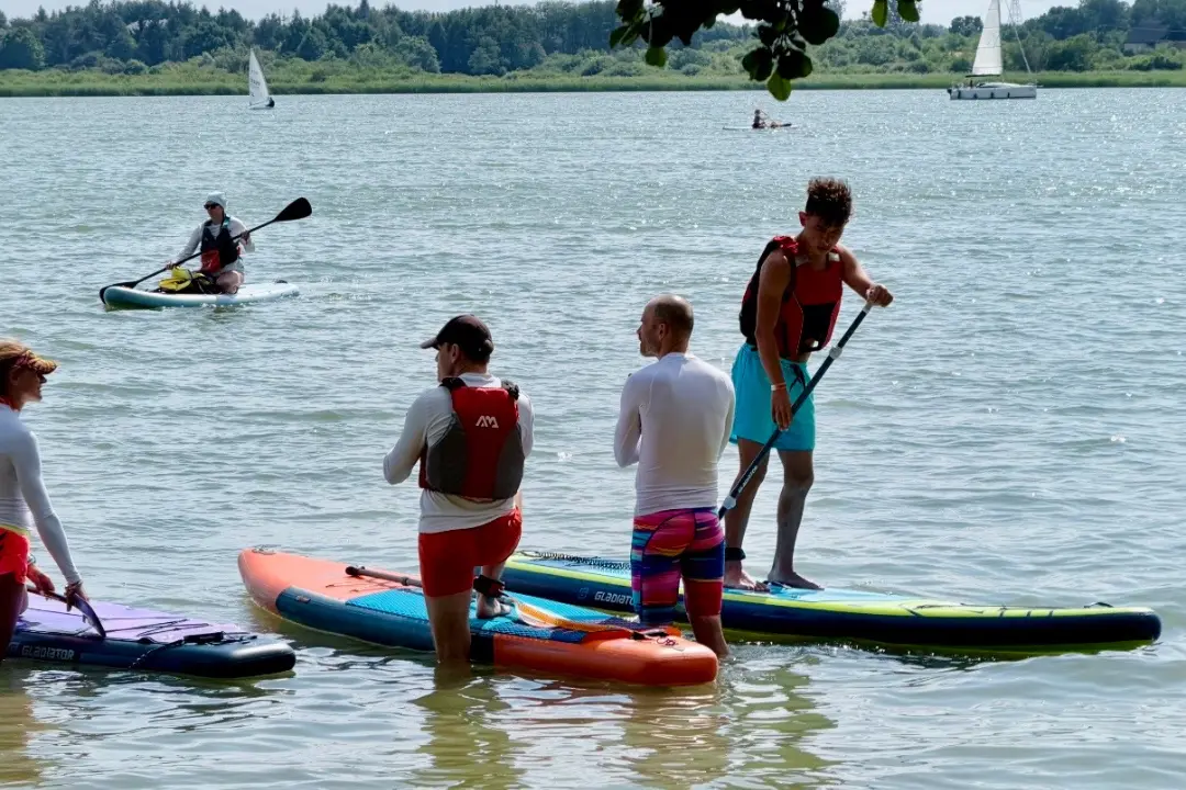 peopole during sup demo days organized by EASY-surfshop in Kiekrz