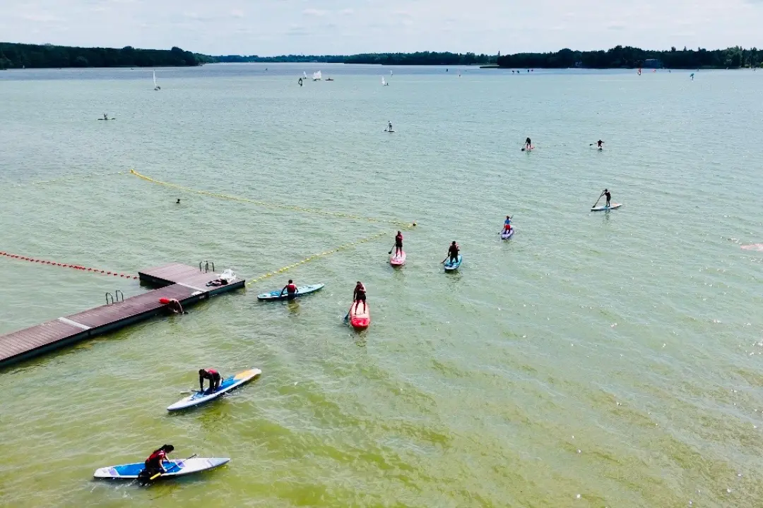 peopole during sup demo days organized by EASY-surfshop in Kiekrz
