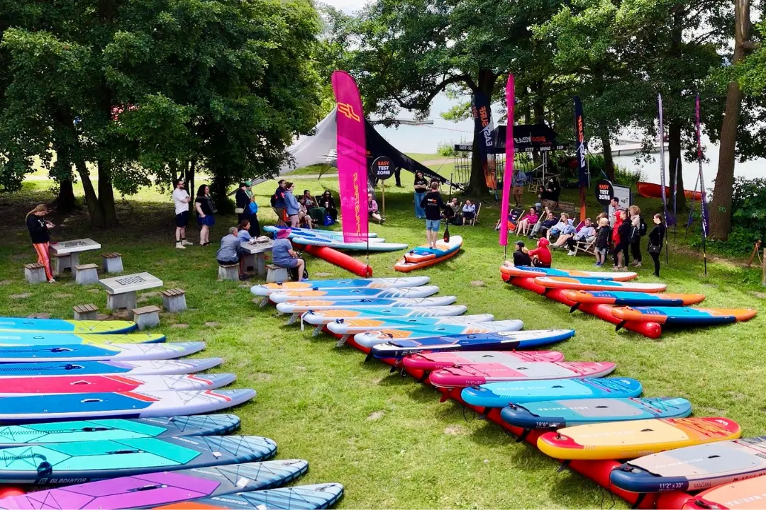 peopole during sup demo days organized by EASY-surfshop in Kiekrz