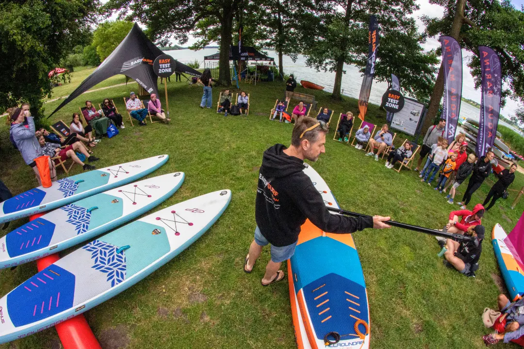 peopole during sup demo days organized by EASY-surfshop in Kiekrz