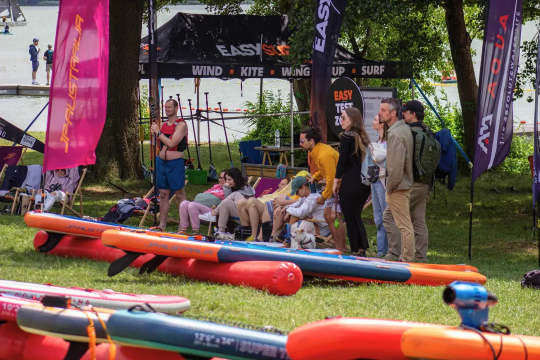 peopole during sup demo days organized by EASY-surfshop in Kiekrz